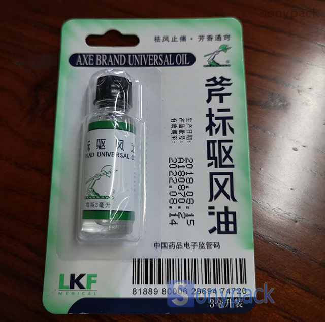 Perfume Blister Card Packaging Machine for Glass bottles Aromatherapy oil 