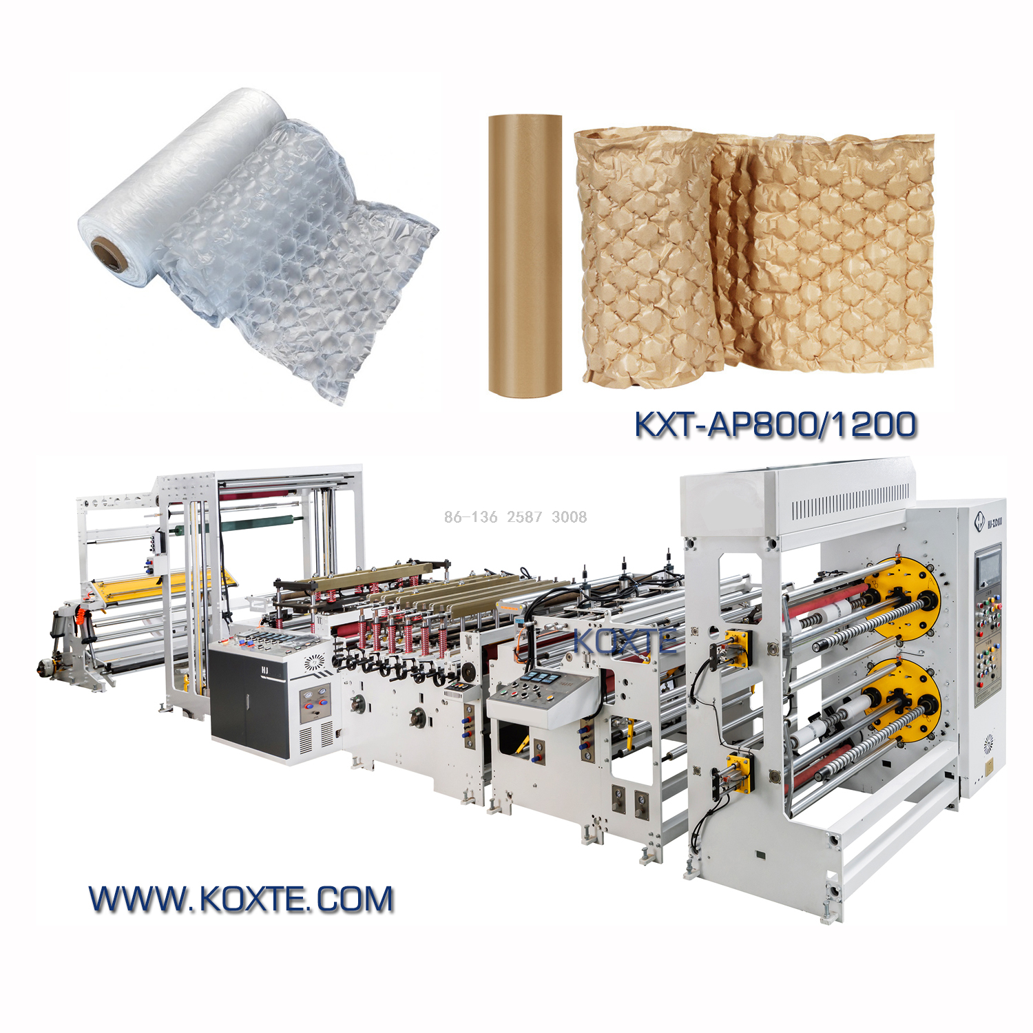 Paper Inflated Bubble Wrap Air Cushion Bubble Bag Roll Making Line