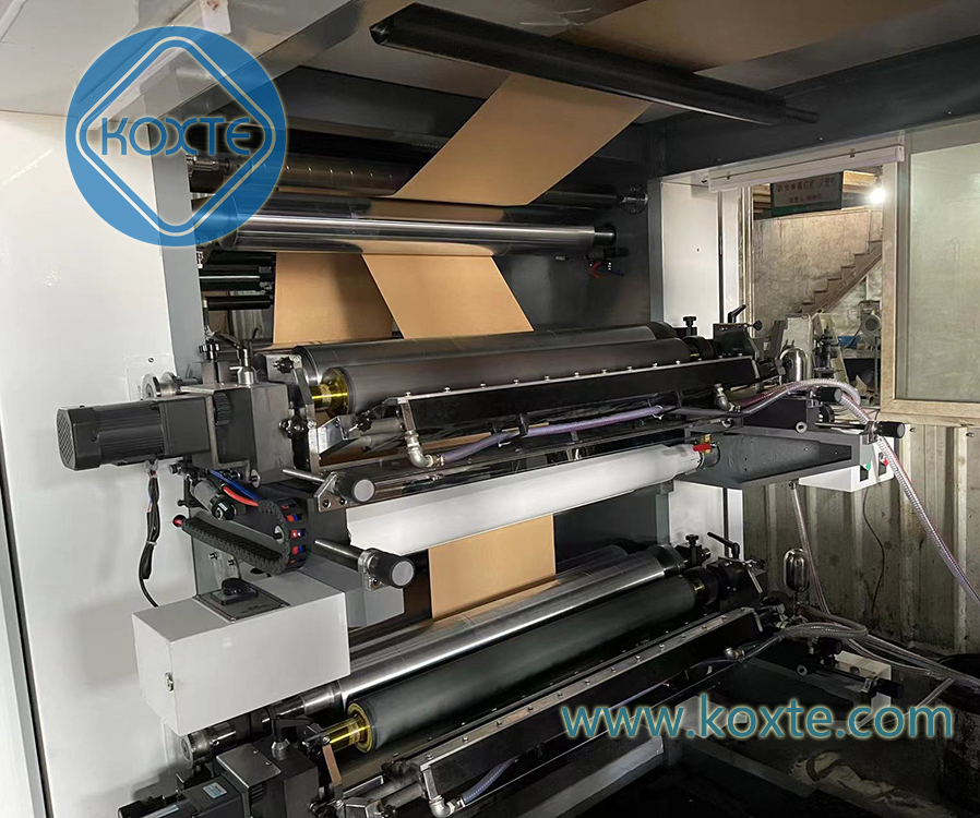 High Speed Shopping Paper Bag Cup Rolling Kraft Paper Flexo Printing Machine