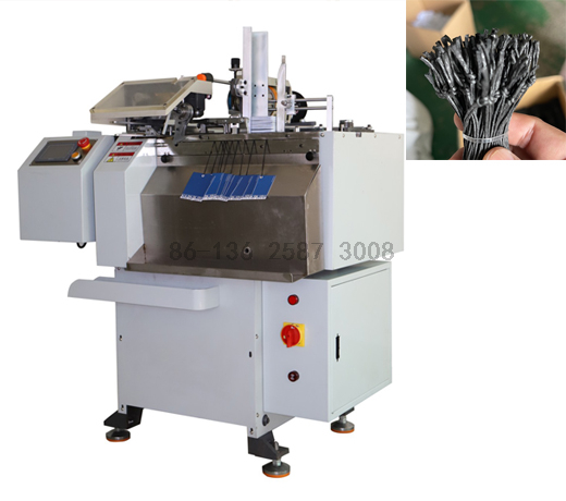 Automatic Paper Card Air Freshener Stringing Knotting Machine with Elastic Cord