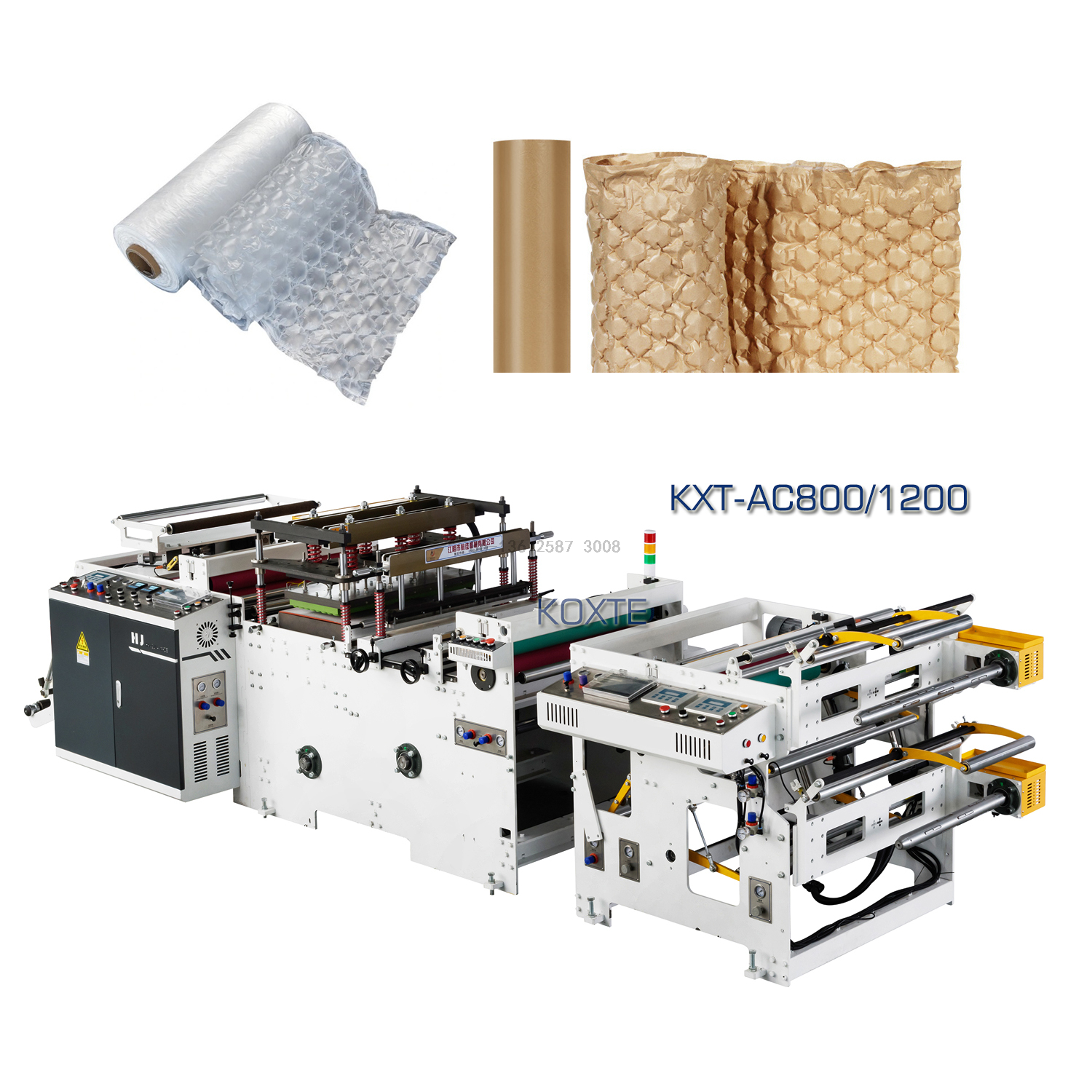 Paper Inflated Bubble Wrap Air Cushion Bubble Bag Roll Making Line