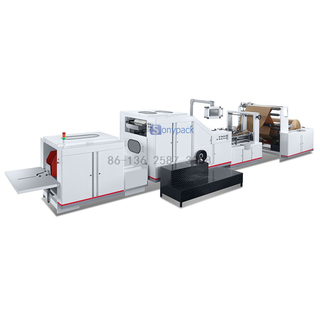 Square Bottom Kraft Shopping Paper Bag making Machine with Double Layer