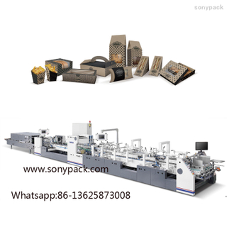 Automatic Medicine Food Corrugated Carton Cardboard Paper Box Folder Gluer Making Machine 