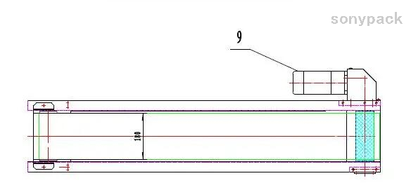 Automatic 1.2 Meter Non-Horizontal Packing Machine Conveyor Belt