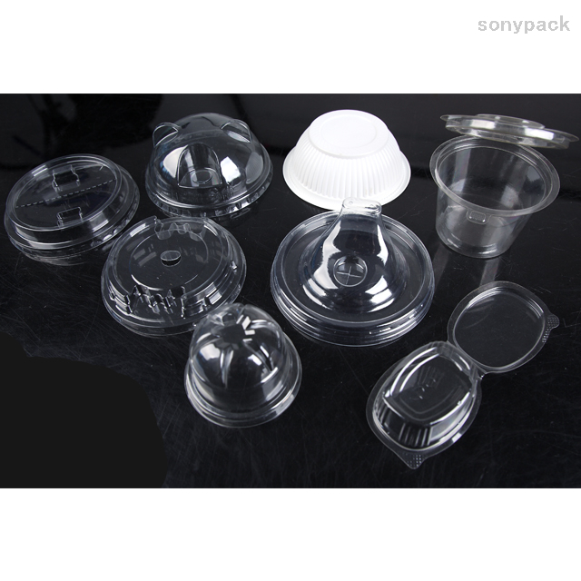Automatic Plastic Paper Coffee Cup Lid Cover Thermoforming Making Machine