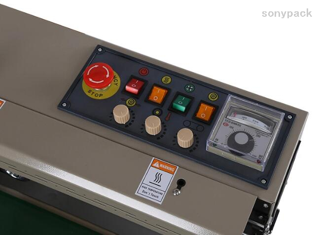 Stainless Steel Continuous Plastic Bag Heat Sealing Machine for Aluminum Foil Plastic Bag