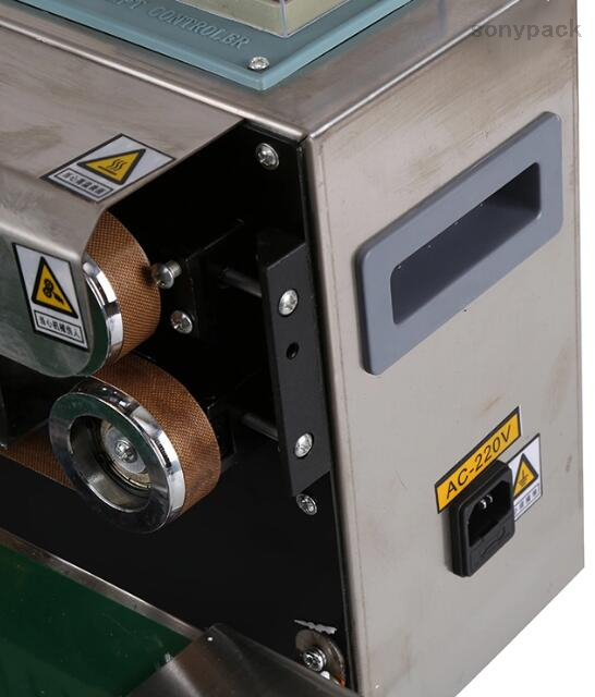 Stainless Steel Continuous Plastic Bag Heat Sealing Machine for Aluminum Foil Plastic Bag